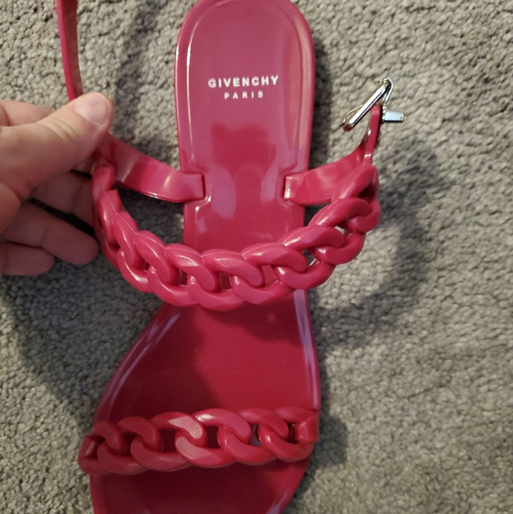 Givenchy chain link rubber sandals